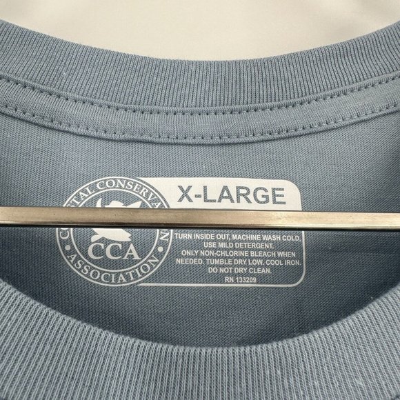 CCA Bronco Fishing Rig Short Sleeve T-Shirt Blue XL Men's Coastal Conservation - Picture 4 of 5